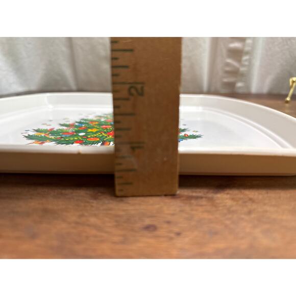 Ullman Co. Vintage Plastic Cookie Tray Platter Plate Christmas Tree & Presents - Picture 13 of 13